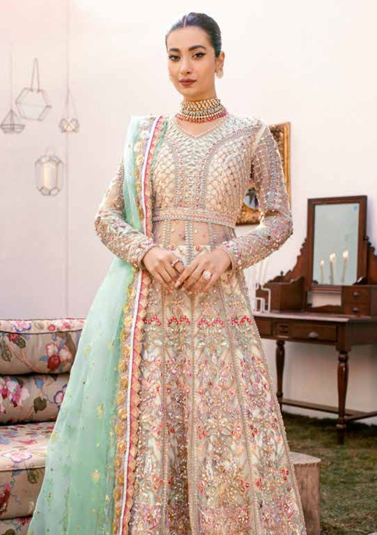 Formal Collection - Ezra - Wedding - EWS#04 - Sage - Official Ezra - Agha Fabrics UK