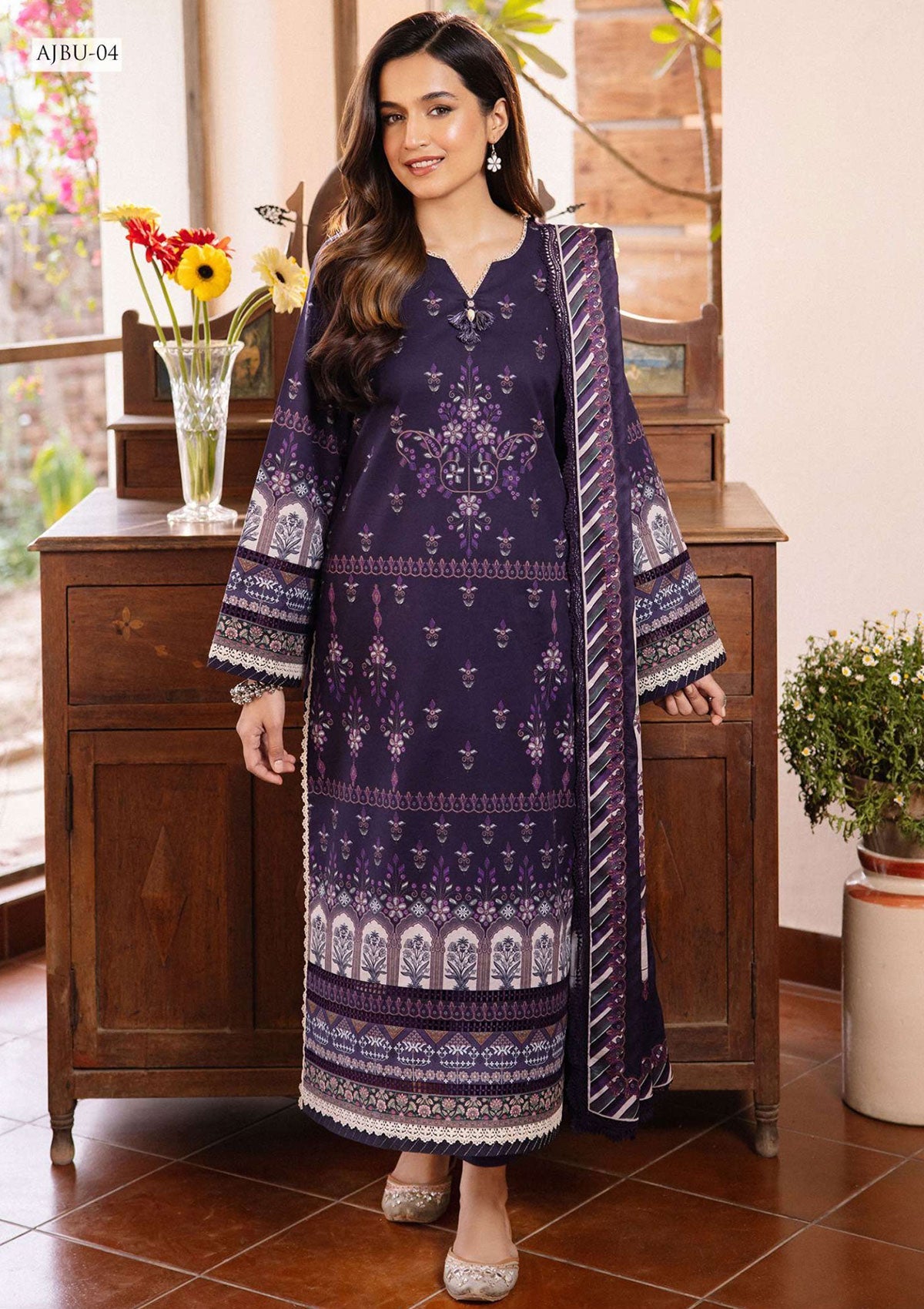 Lawn Collection - Asim Jofa - Prints Vol 2 - JP24#04 - Official Asim Jofa - Agha Fabrics UK