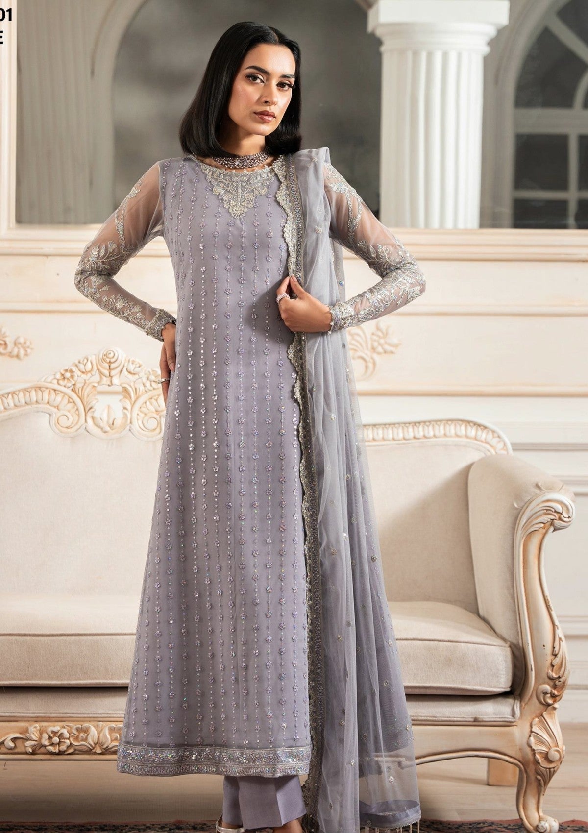 Formals - Zarif - Nafees - Unstitched 25 - ZNAF-01 MERVE
