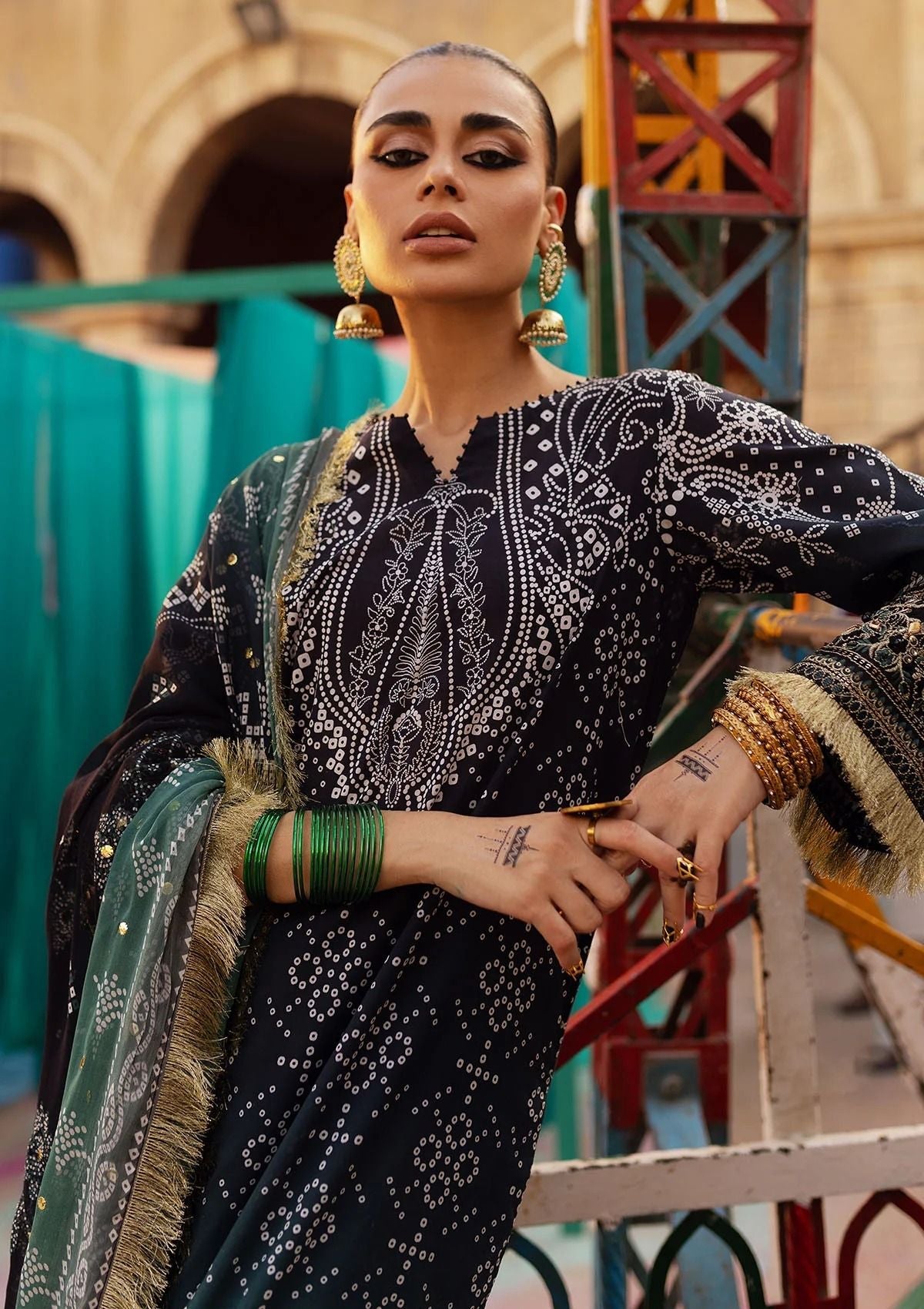 Lawn Collection - Nureh - Bazaar - Hand Embellished - NS24#129 - Official Nureh - Agha Fabrics UK