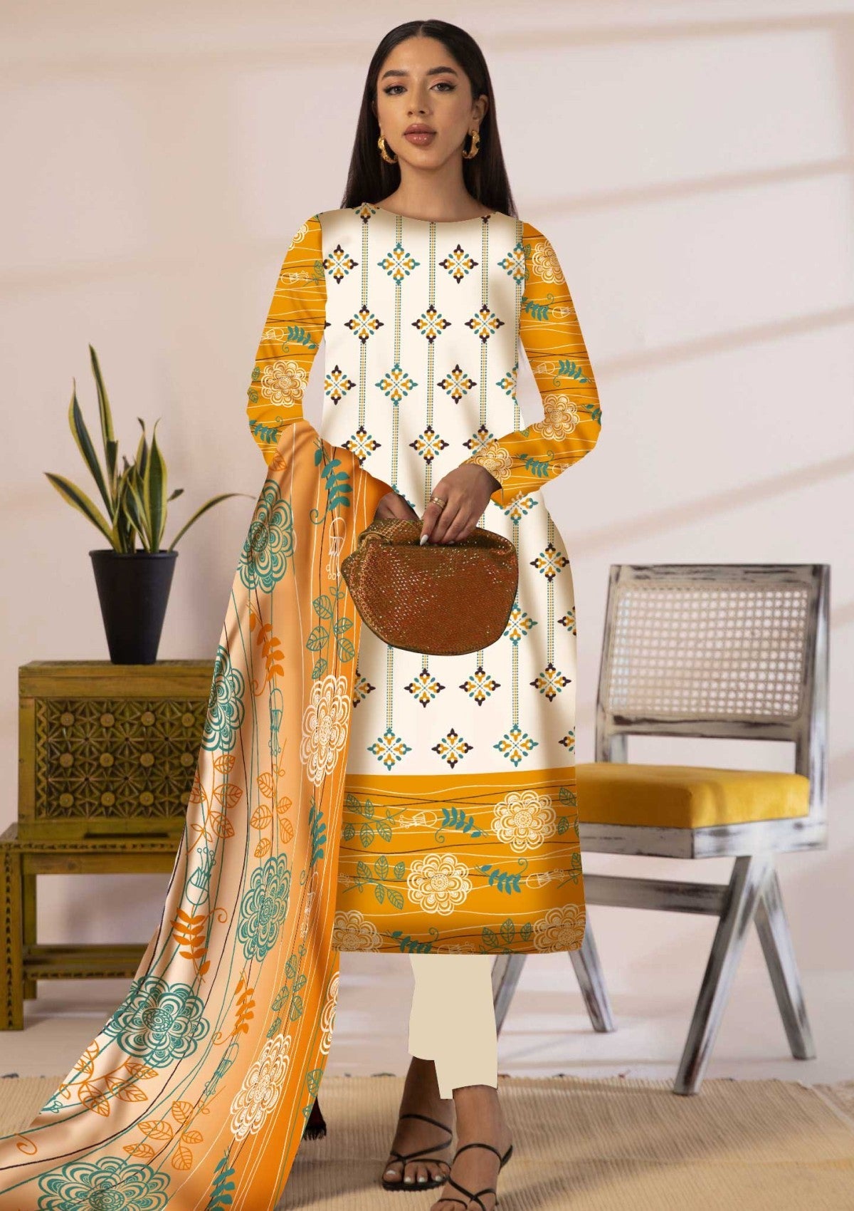 Winter Collection - Art n Style - Monsoon Linen - Volume 2 - A24#13 - Official Art n Style - Agha Fabrics UK