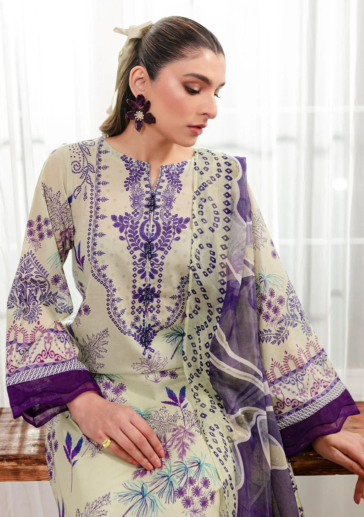 Lawn Collection - Nureh - Signature Prints - SP24#105 - Official Nureh - Agha Fabrics UK