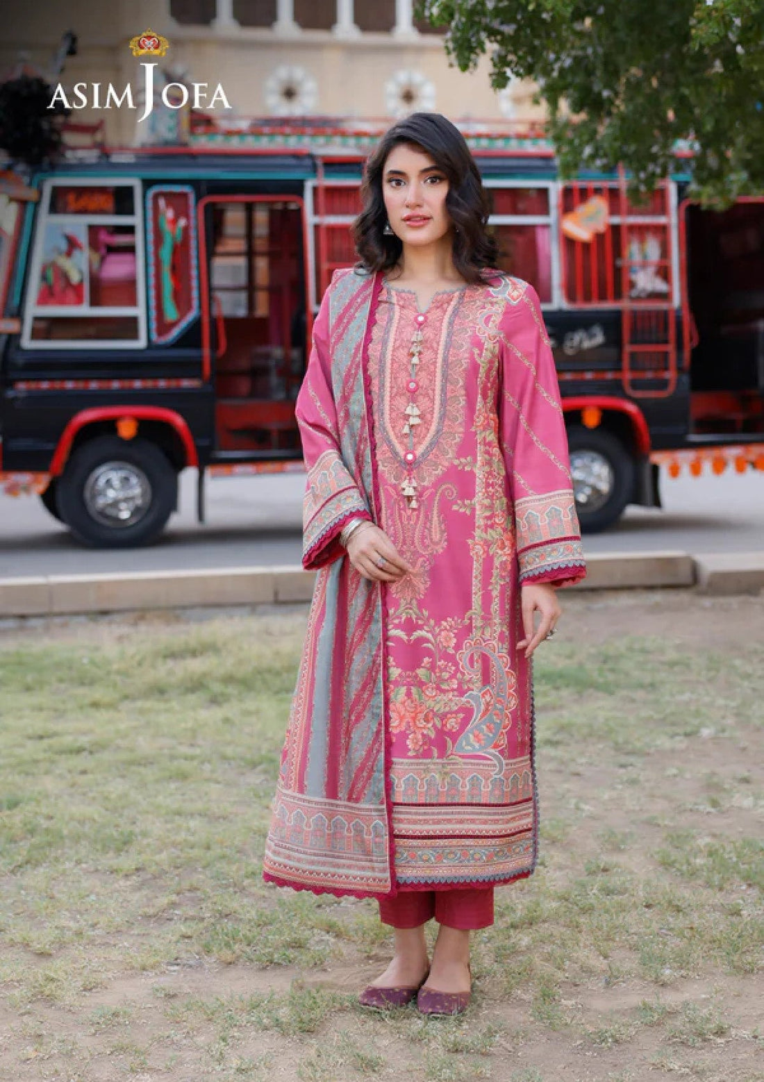 Lawn Collection - Asim Jofa - Arabic - AJPL#14 - Official Asim Jofa - Agha Fabrics UK