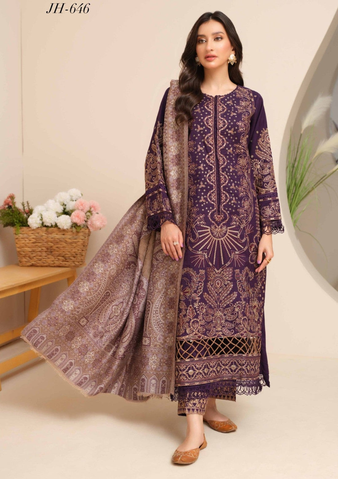Winter Collection - Johra - Meerab - JH24#646 - Official Johra - Agha Fabrics UK