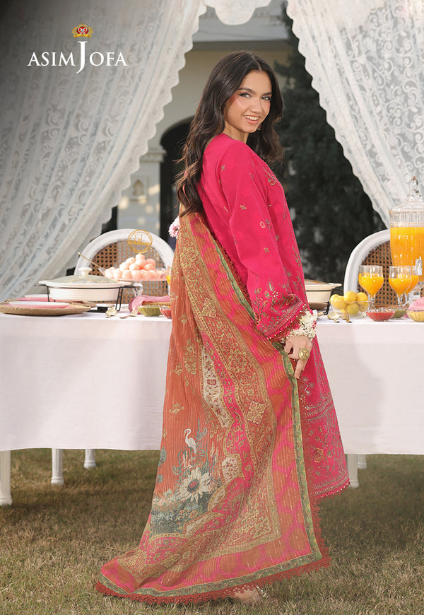 Asim Jofa | Summer Rhapsody | AJUBU-06 Embroidered Jacquard - Official Asim Jofa - Agha Fabrics UK