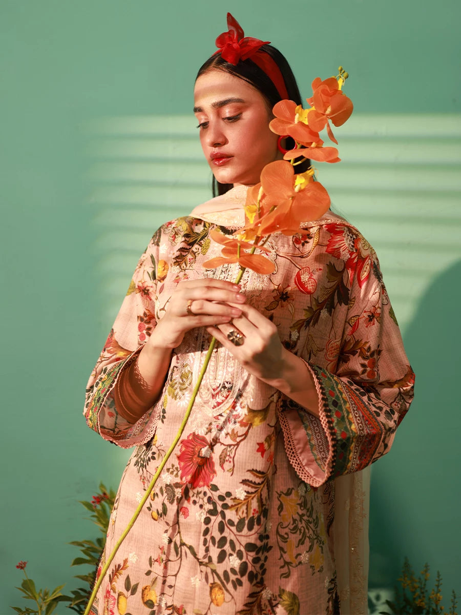 Salitex | Izel Lawn 24 | ROSEBUD - LUXURY LAWN EMBROIDERED SUIT