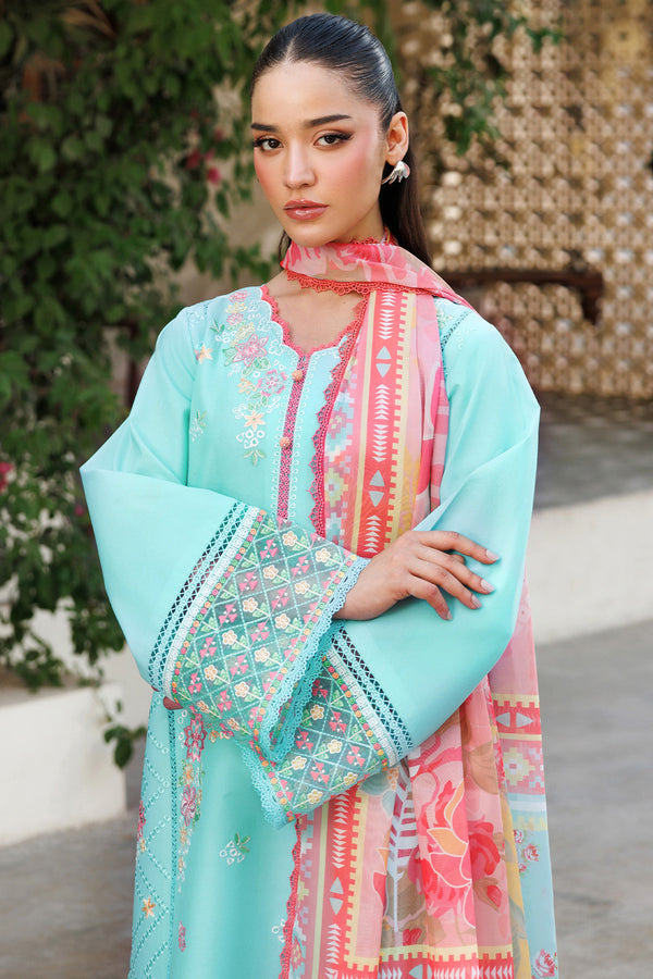 Farasha | Summer Weaves Embroidered Lawn | Ocean Veil