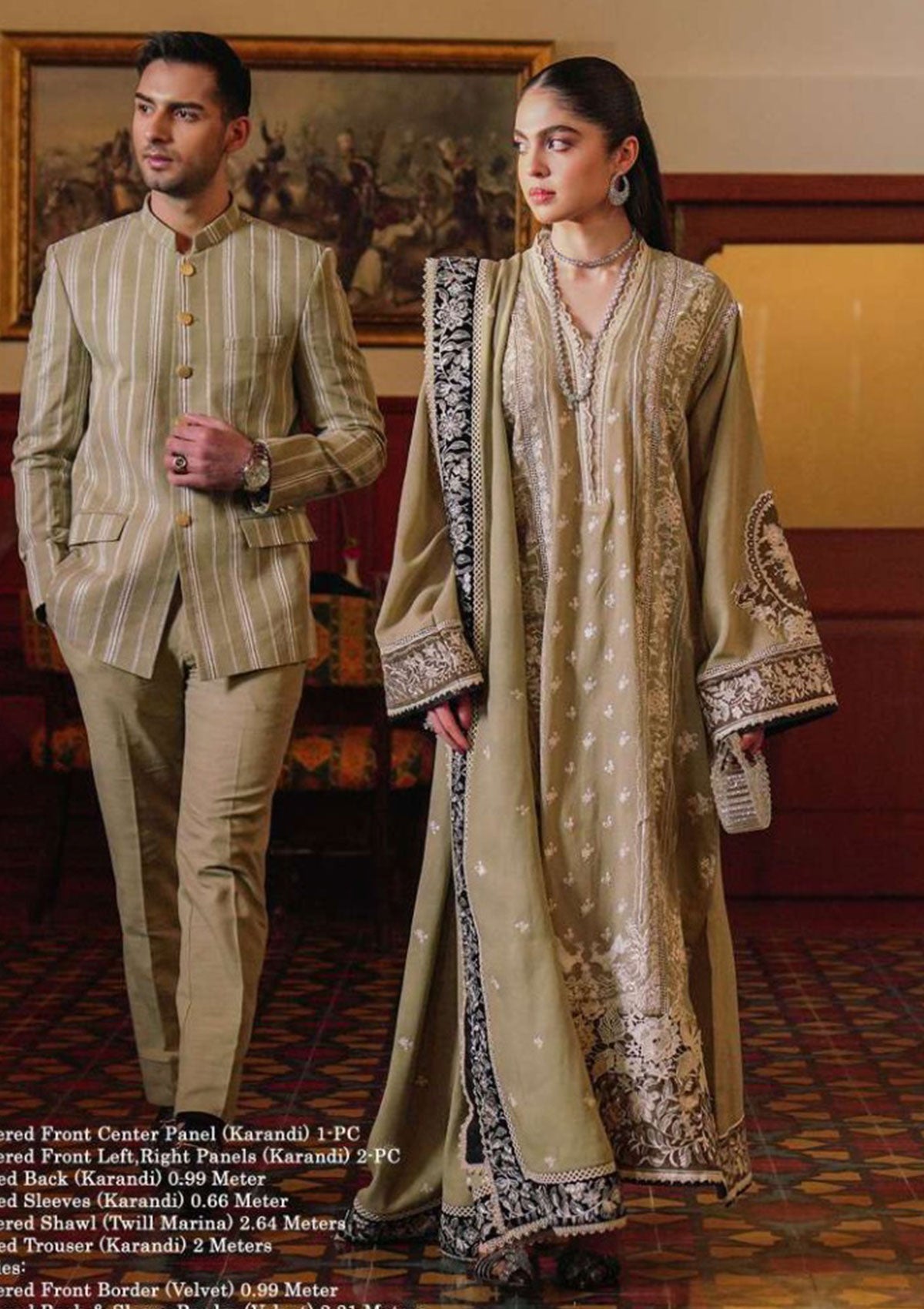 Winter Collection - Saira Rizwan - Unstitched - SR23#04 - Lamisa - Official Saira Rizwan - Agha Fabrics UK