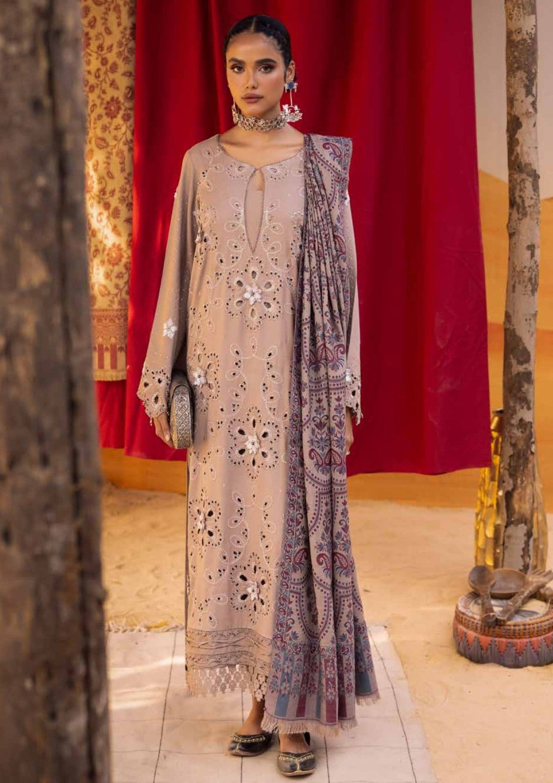 Winter Collection - Nureh - Exclusive - Luxury Shawl - NEL24#62 - Official Nureh - Agha Fabrics UK