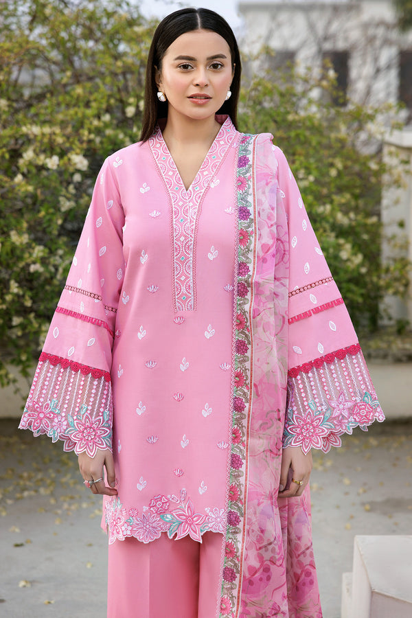 Farasha | Summer Weaves Embroidered Lawn | Soft Mist