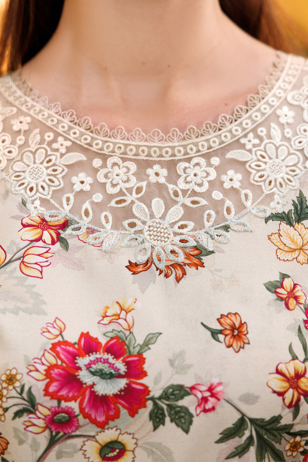 Farasha | Printed Essentials | Ivory Dusk