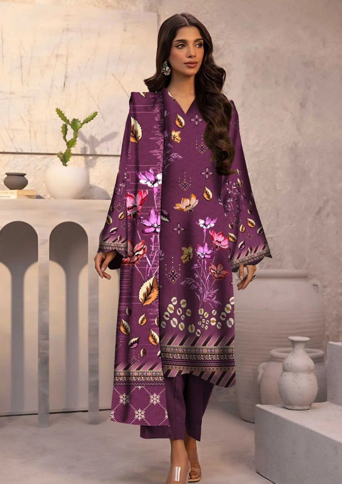 Winter Collection - Art n Style - Monsoon Linen - Volume 2 - A24#18 - Official Art n Style - Agha Fabrics UK