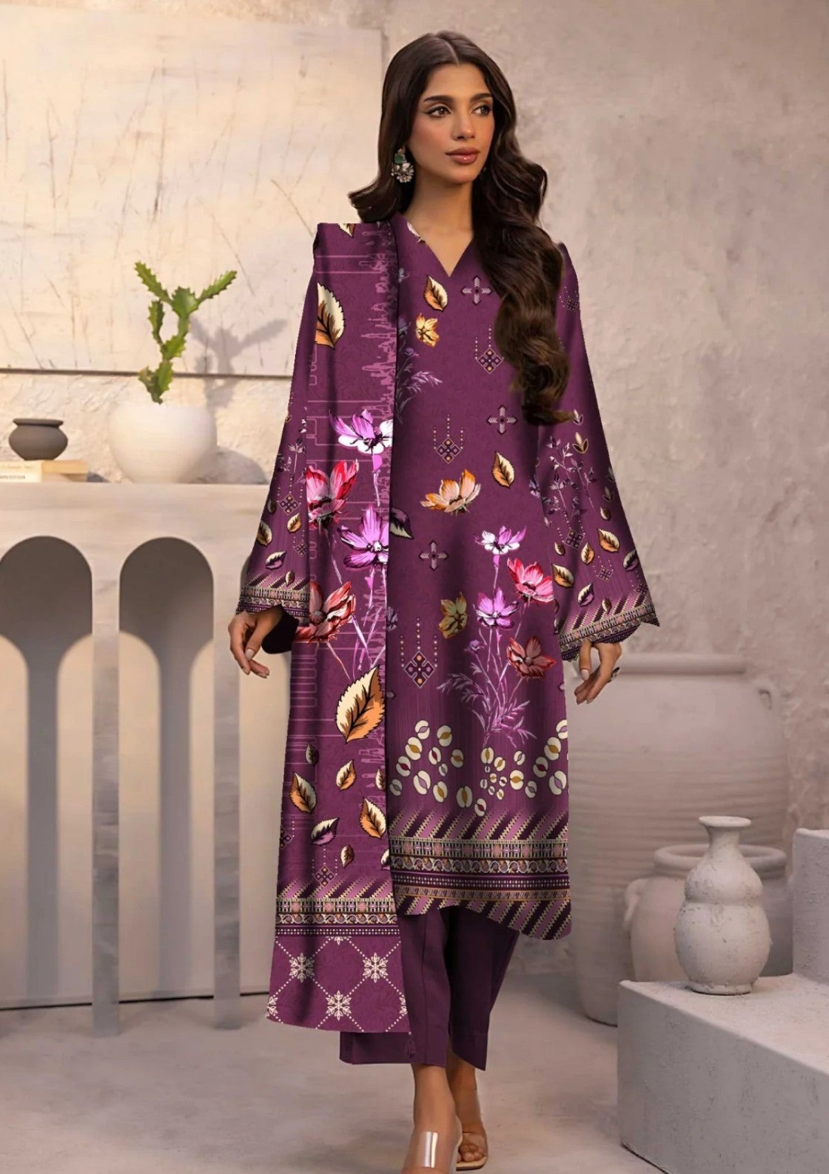 Winter Collection - Art n Style - Monsoon Linen - Volume 2 - A24#18 - Official Art n Style - Agha Fabrics UK