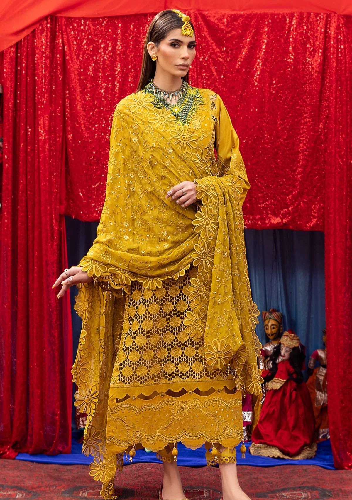 Lawn Collection - Nureh - Mela - NDS - 100 - Official Nureh - Agha Fabrics UK