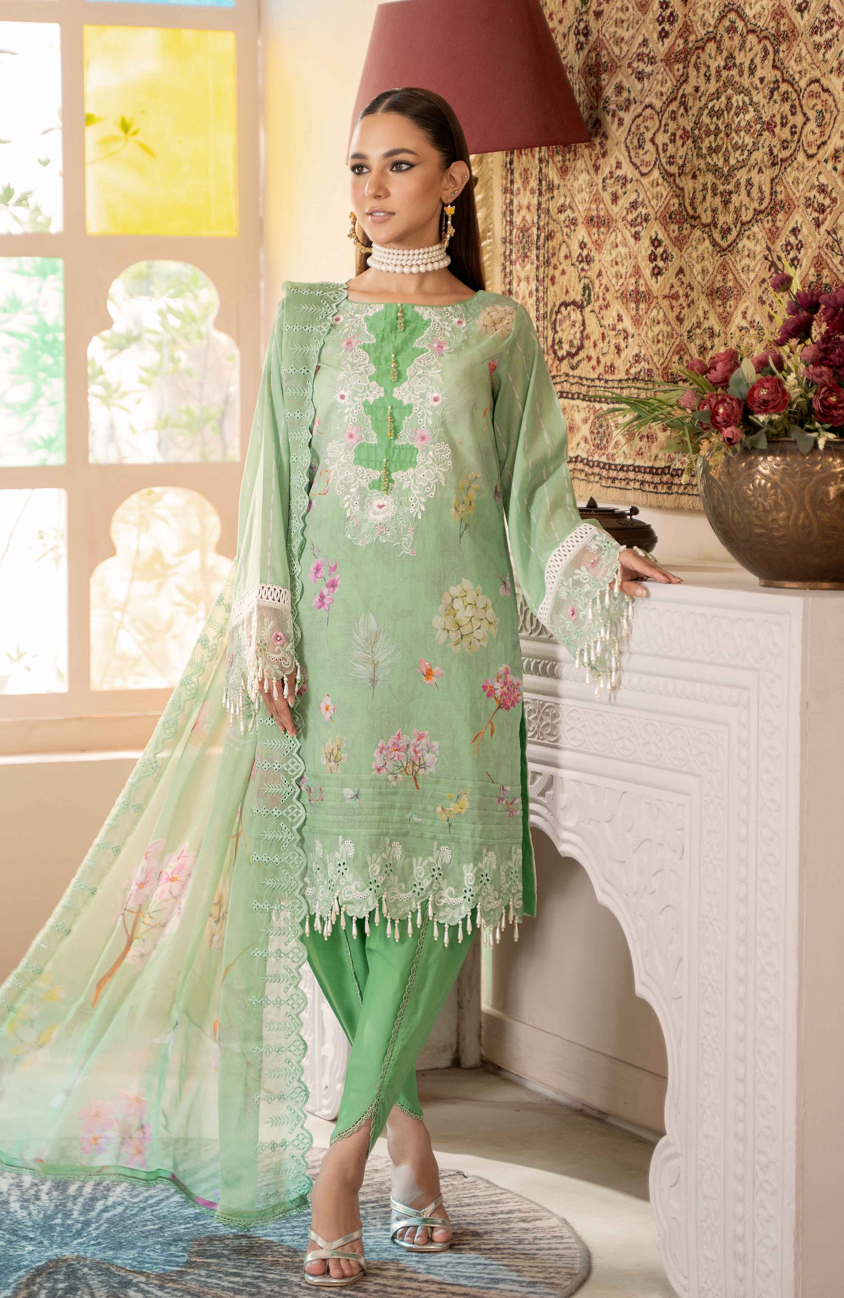 Al Zohaib | Sunshine Bloom Premium Lawn 25 | SBP-25-05 - Official Al Zohaib - Agha Fabrics UK