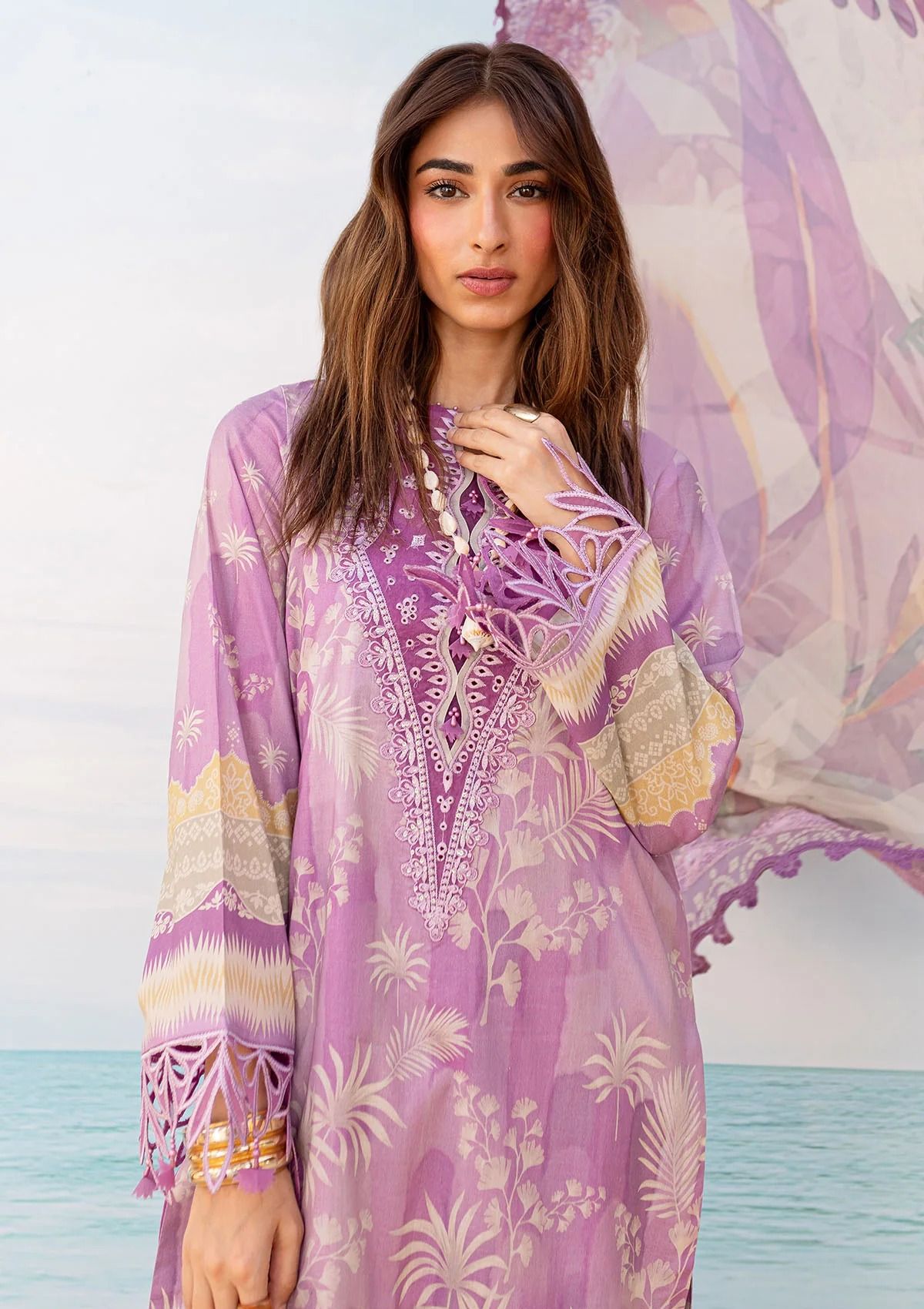 Lawn Collection - Nureh - Gardenia - Embroidered 24 - NS#134 - Official Nureh - Agha Fabrics UK