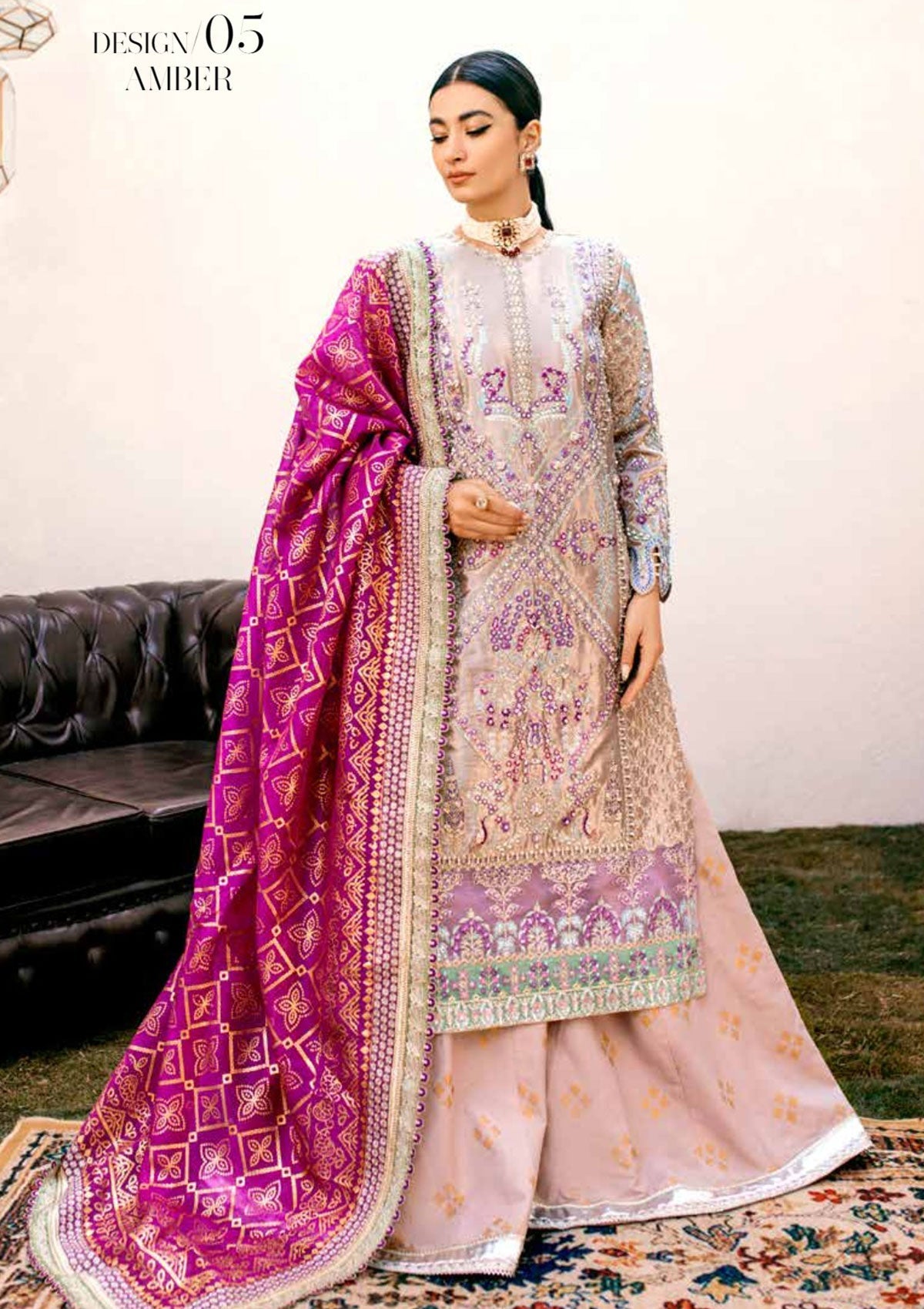 Formal Collection - Ezra - Wedding - EWS#05 - Amber - Official Ezra - Agha Fabrics UK