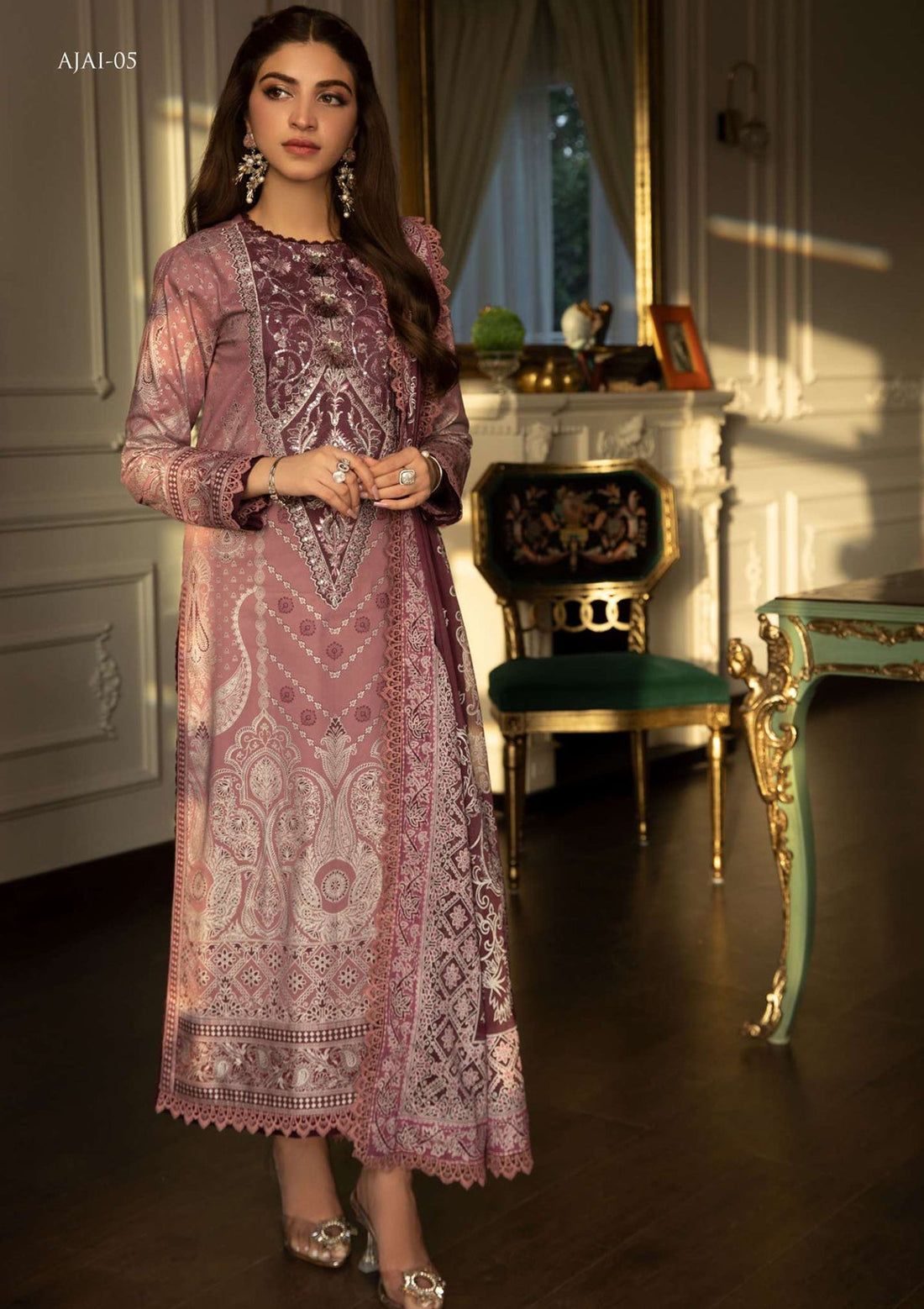 Lawn Collection - Asim Jofa - Aira - AJAI#5 - Official Asim Jofa - Agha Fabrics UK