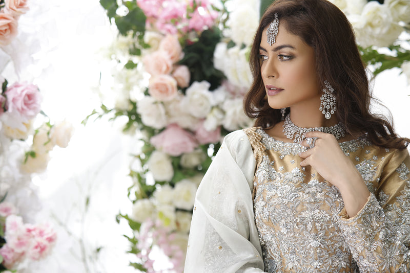 Wahajmkhan | Eden wedding Formals | ANTIQUE GOLD LENGA & CHOLI