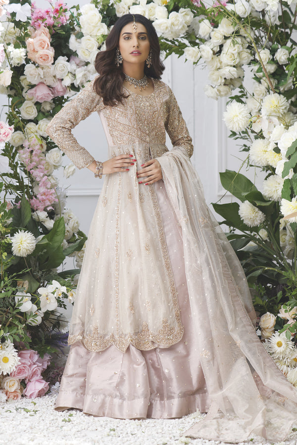 Wahajmkhan | Eden wedding Formals | ROSE GOLD ANARKALI & LENGA