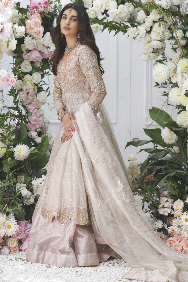 Wahajmkhan | Eden wedding Formals | ROSE GOLD ANARKALI & LENGA
