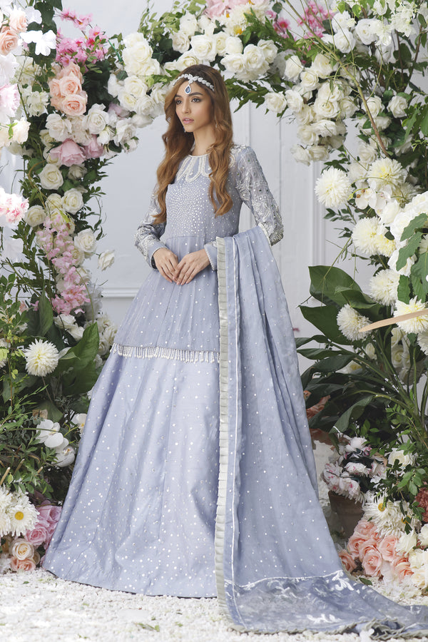 Wahajmkhan | Eden wedding Formals | PERIWINKLE PEPLUM & LENGA