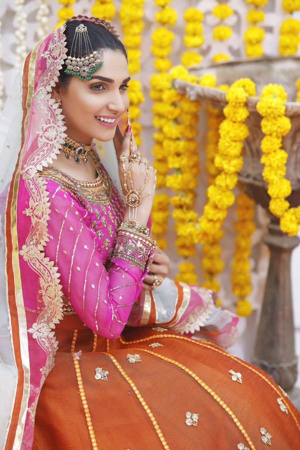 Wahajmbegum | Mehrunnisa Wedding Formals | MAGENTA LEHNGA CHOLI