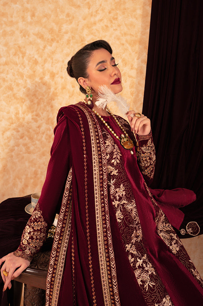 Fozia Khalid | Velvet Deck | Duchess - Official Fozia Khalid - Agha Fabrics UK