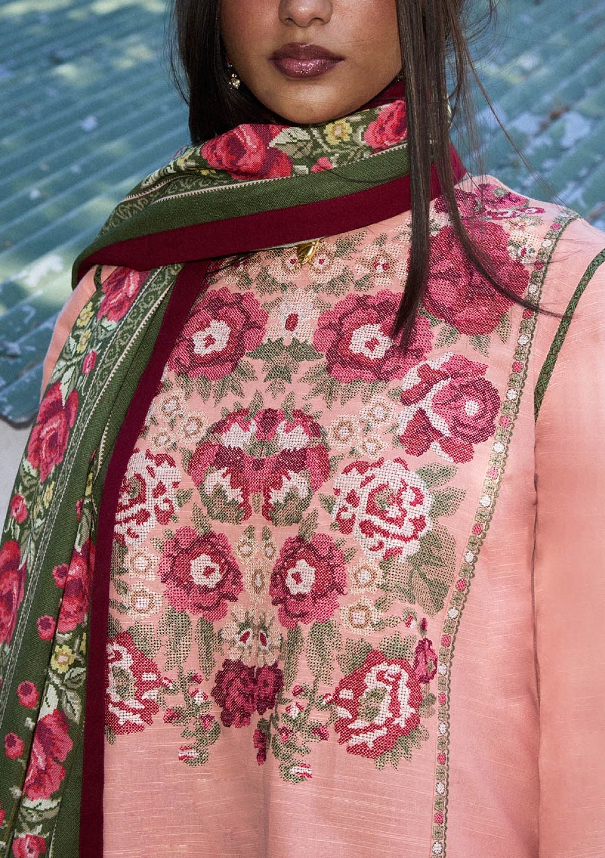 Winter Collection - Jugnu by Hussain Rehar - Autumn Winter - Verona - Official Jugnu by Hussain Rehar - Agha Fabrics UK