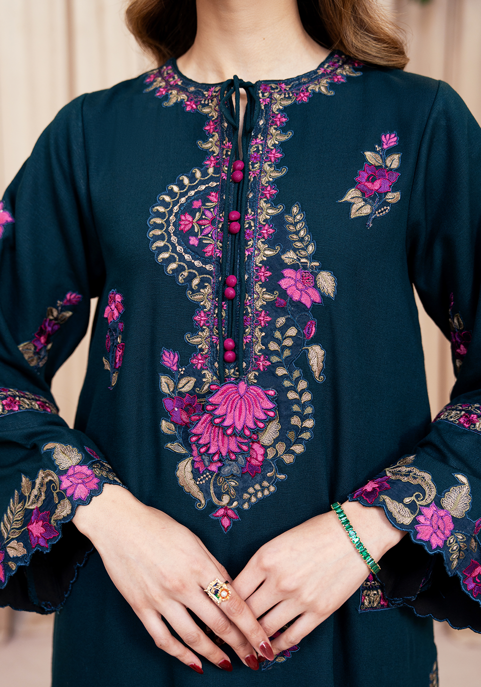 Zarqash | The Winter Luxe Pret | FLORAL NOIR