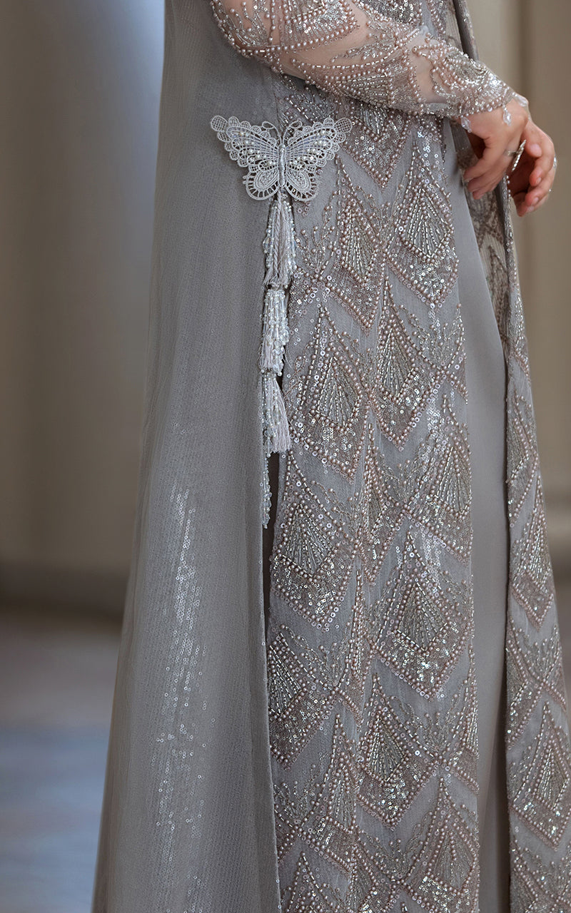 Threads and Motifs | Formal Dresses 25 | Net Embroidered Jacket with Skirt
