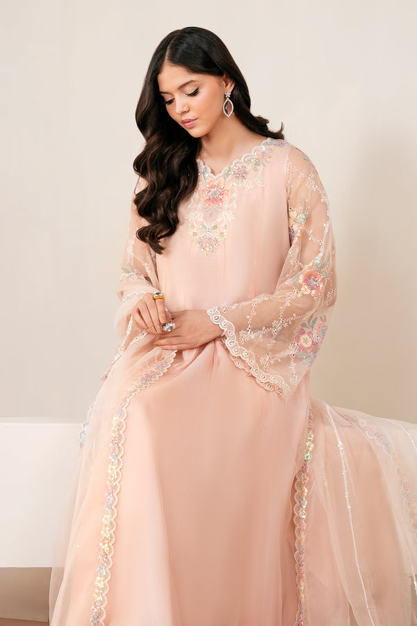 Baroque | Luxury Pret 25 | EMBROIDERED CHIFFON PR-1054 - Official Baroque - Agha Fabrics UK