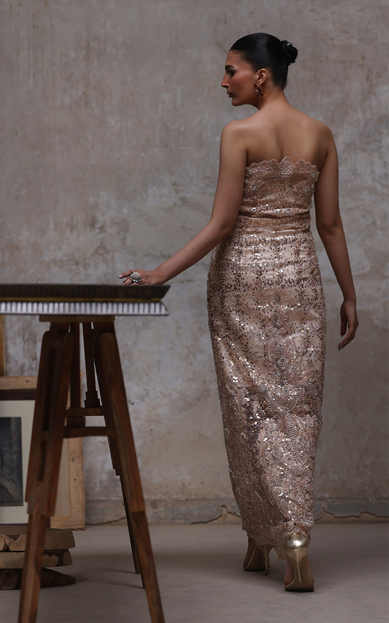 Threads and Motifs | Formal Dresses 25 | Net Embroidered Dress