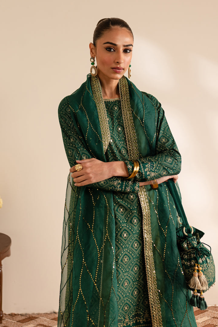 Batik | Reception Luxe Edit | Forest Green - Official Batik - Agha Fabrics UK