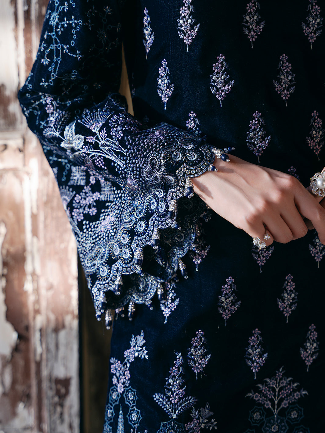 Flossie | Siara Velvet Formals | V-105 - B - Official Flossie - Agha Fabrics UK