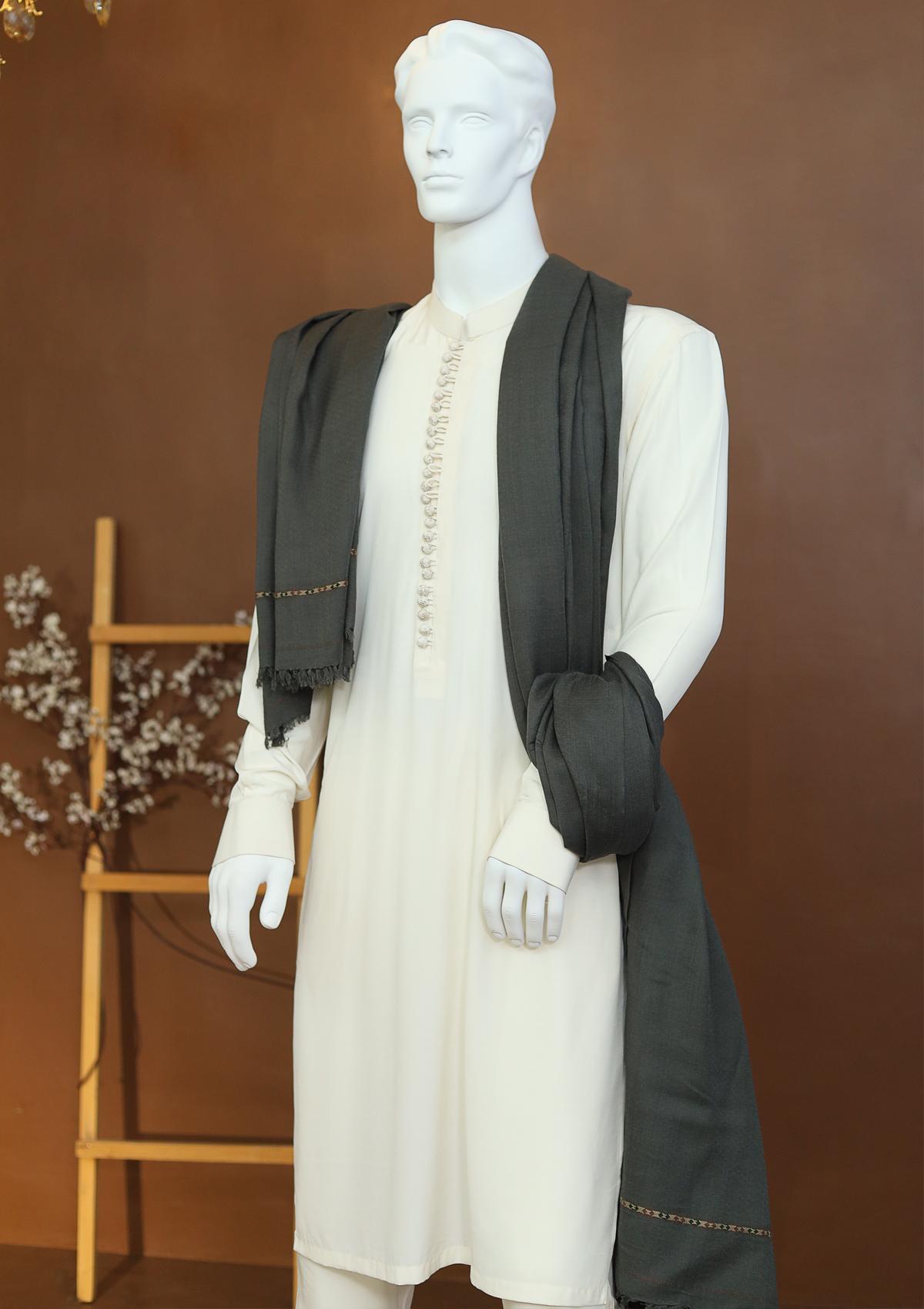 Men Shawls - Wool Shawls - D#35 - G Grey