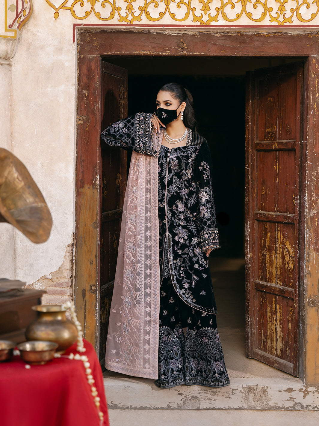 Flossie | Siara Velvet Formals | V-103 - B - Official Flossie - Agha Fabrics UK