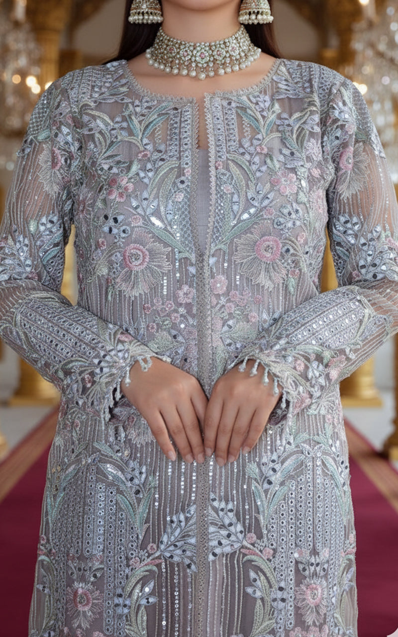 Threads and Motifs | Formal Dresses 25 | Organza Embroidered Jacket