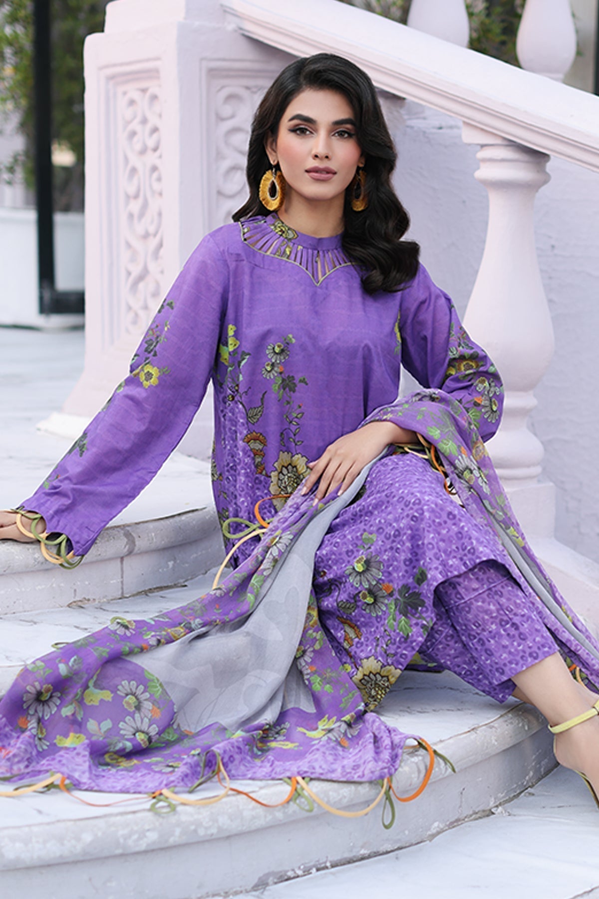 Charizma | Lawn Collection 24 | CPS4-02 - Official Charizma - Agha Fabrics UK