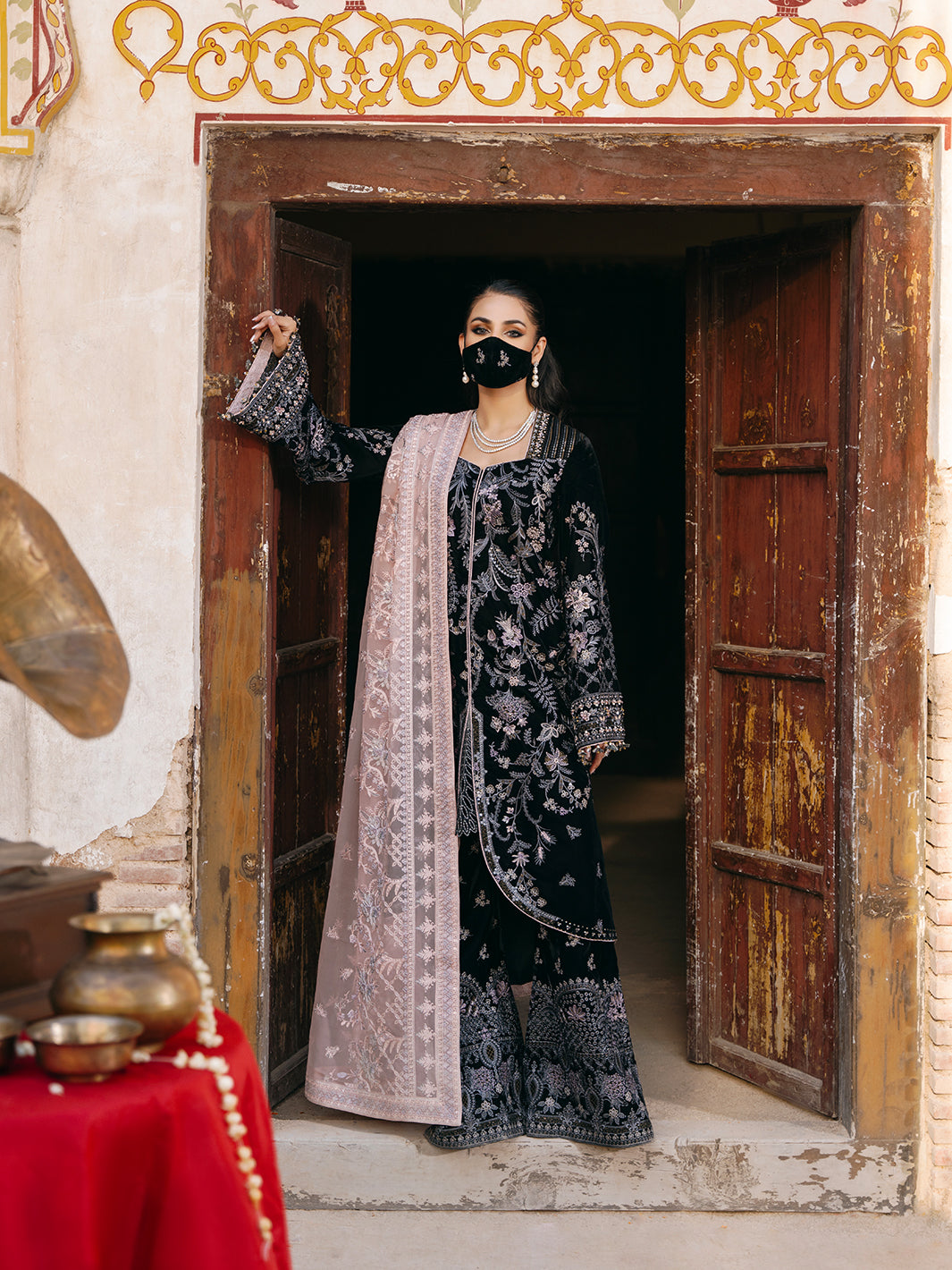 Flossie | Siara Velvet Formals | V-103 - B - Official Flossie - Agha Fabrics UK