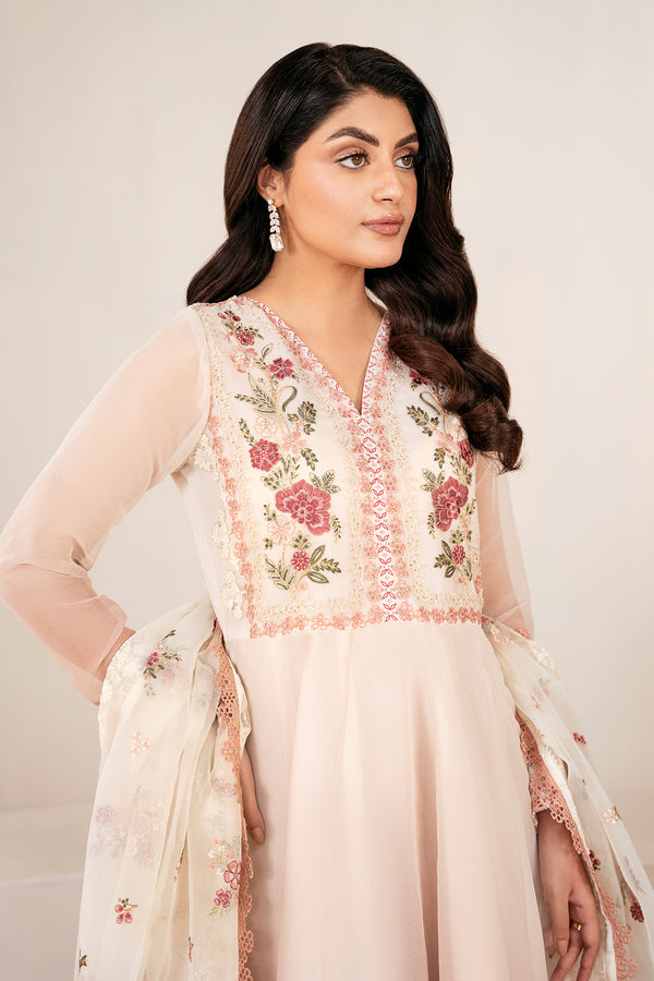 Baroque | Luxury Pret 25 | EMBROIDERED CHIFFON PR-1055 - Official Baroque - Agha Fabrics UK