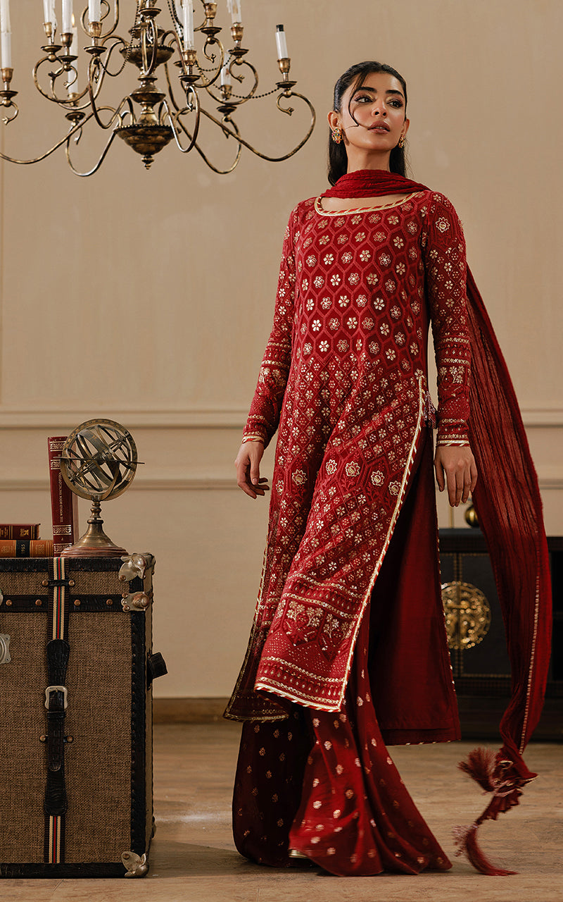 Threads and Motifs | Formal Dresses 25 | Embroidered Shirt With Gharara And Dupatta