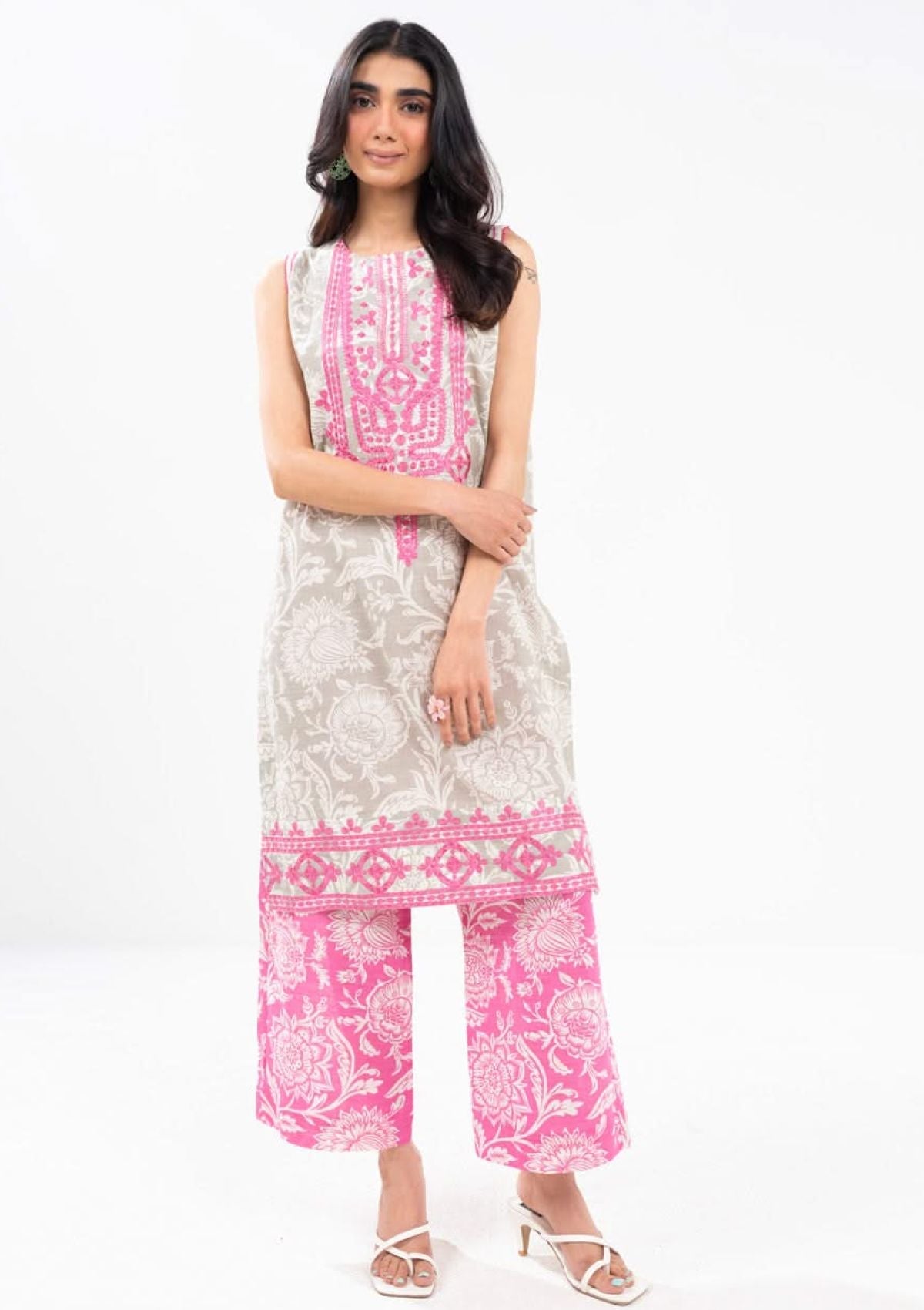 Winter Collection - Al Karam - Unstitched 24 - FW-60-24-L GREY - Official Al Karam - Agha Fabrics UK