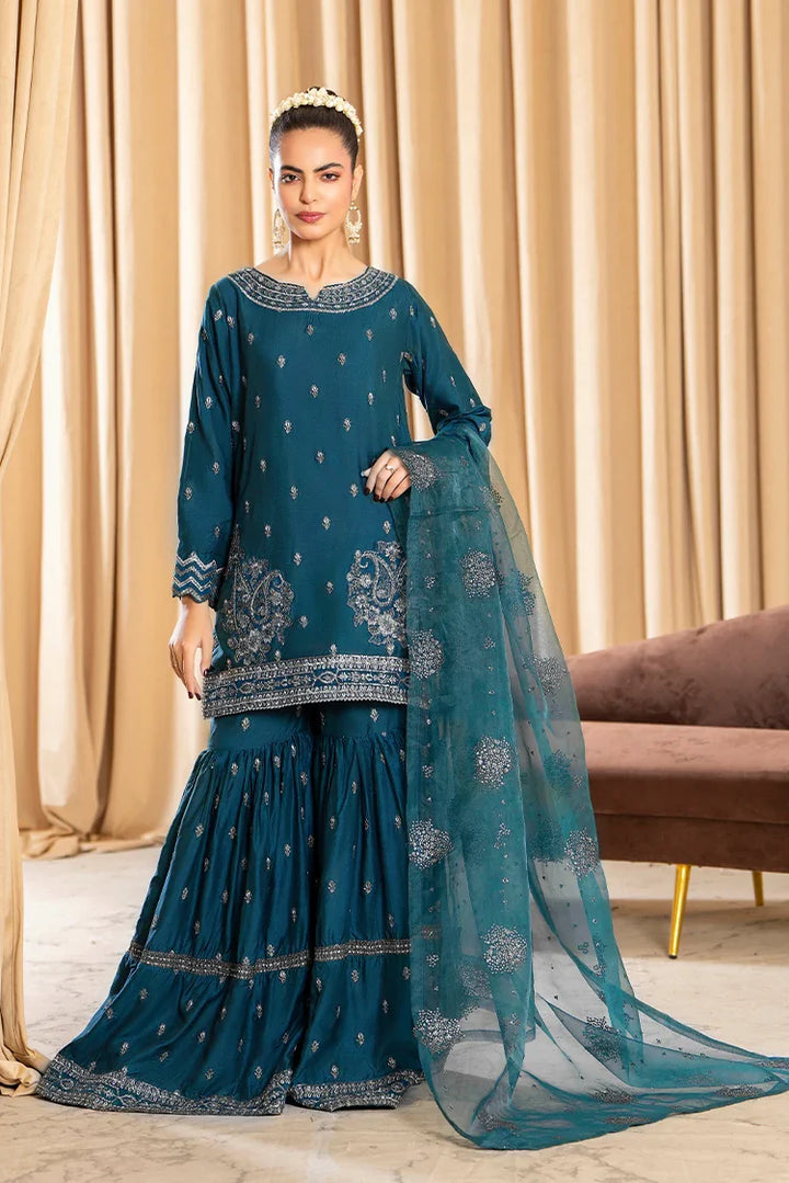 Ellena | Pret Dresses | 3-PC Stitched Embroidered Suit 815BLS