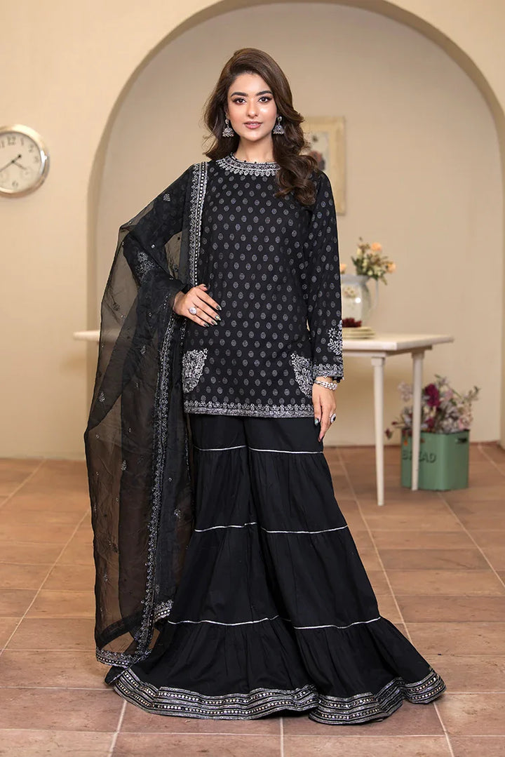 Ellena | Pret Dresses | 3-PC Stitched Embroidered Suit 976BKL
