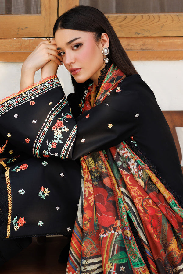 Farasha | Summer Weaves Embroidered Lawn | Midnight Veil