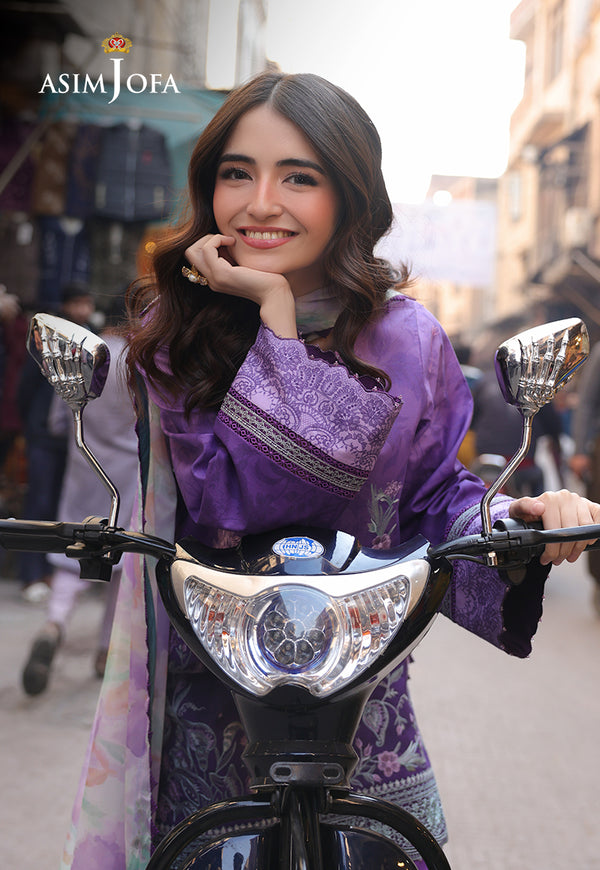 Asim Jofa | Summer Rhapsody | AJUBU-07 Embroidered Lawn - Official Asim Jofa - Agha Fabrics UK