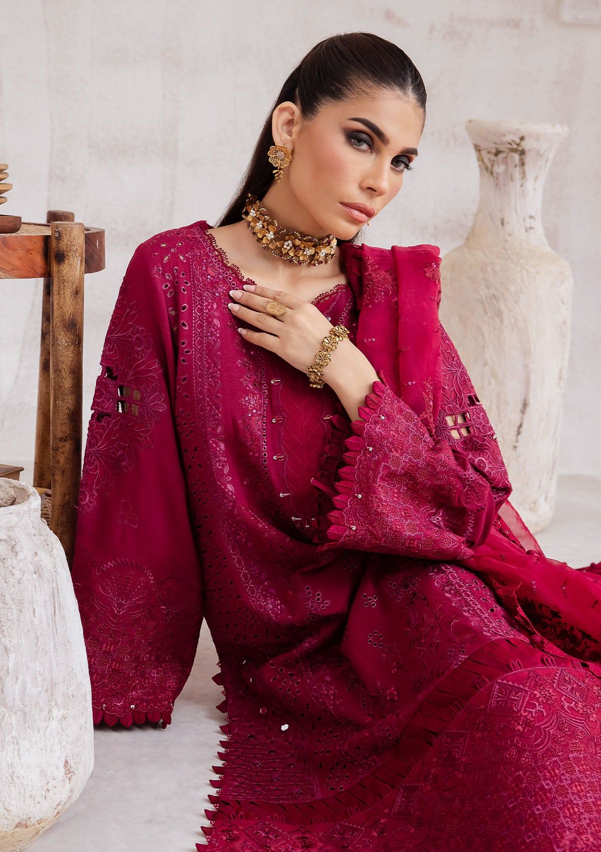Winter Collection - Nureh - Exclusive - Karandi - NE#40 - Official Nureh - Agha Fabrics UK