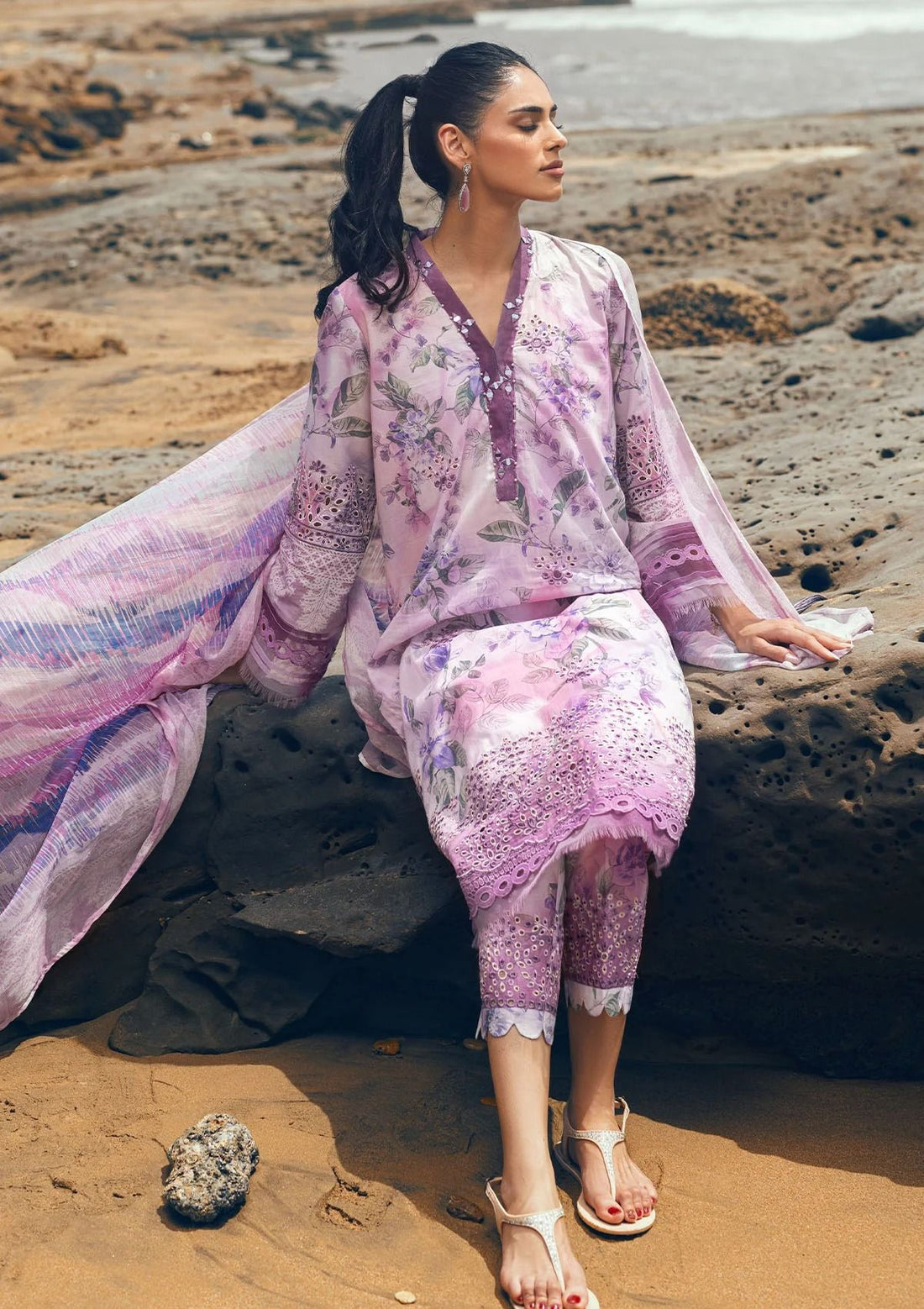 Lawn Collection - Nureh - Gardenia - Chikenkari - NG24#152 - Official Nureh - Agha Fabrics UK