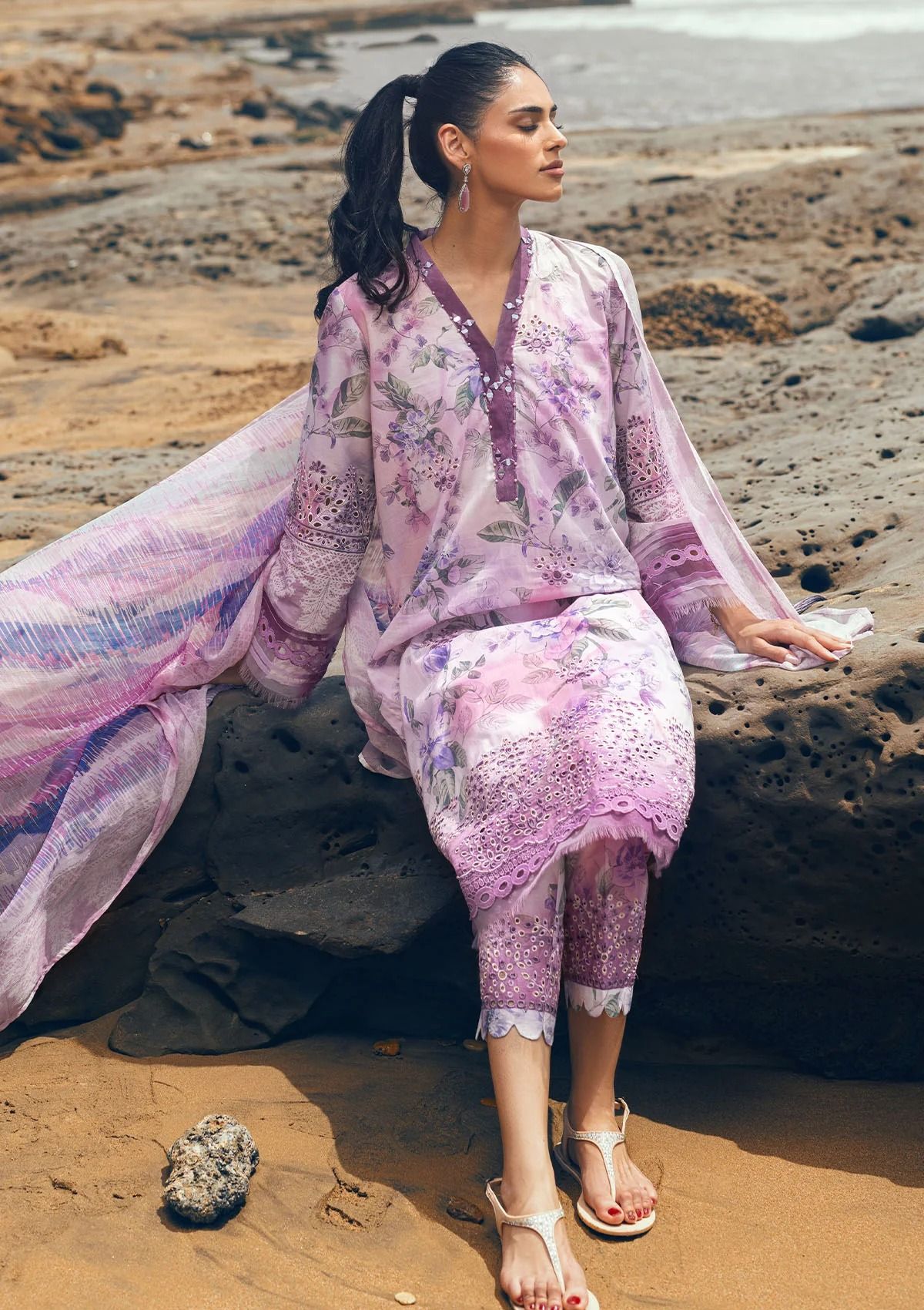 Lawn Collection - Nureh - Gardenia - Chikenkari - NG24#152 - Official Nureh - Agha Fabrics UK